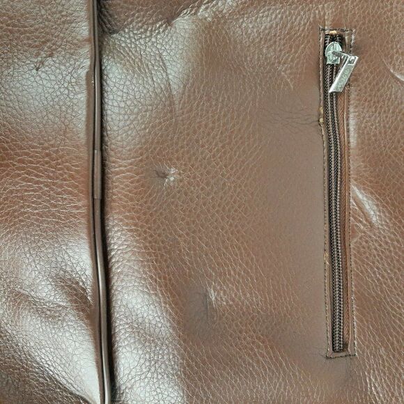 New BHW Shoulder Bag Purse Brown Bling Pink Cross Suede Calf Hair Western - Picture 3 of 6